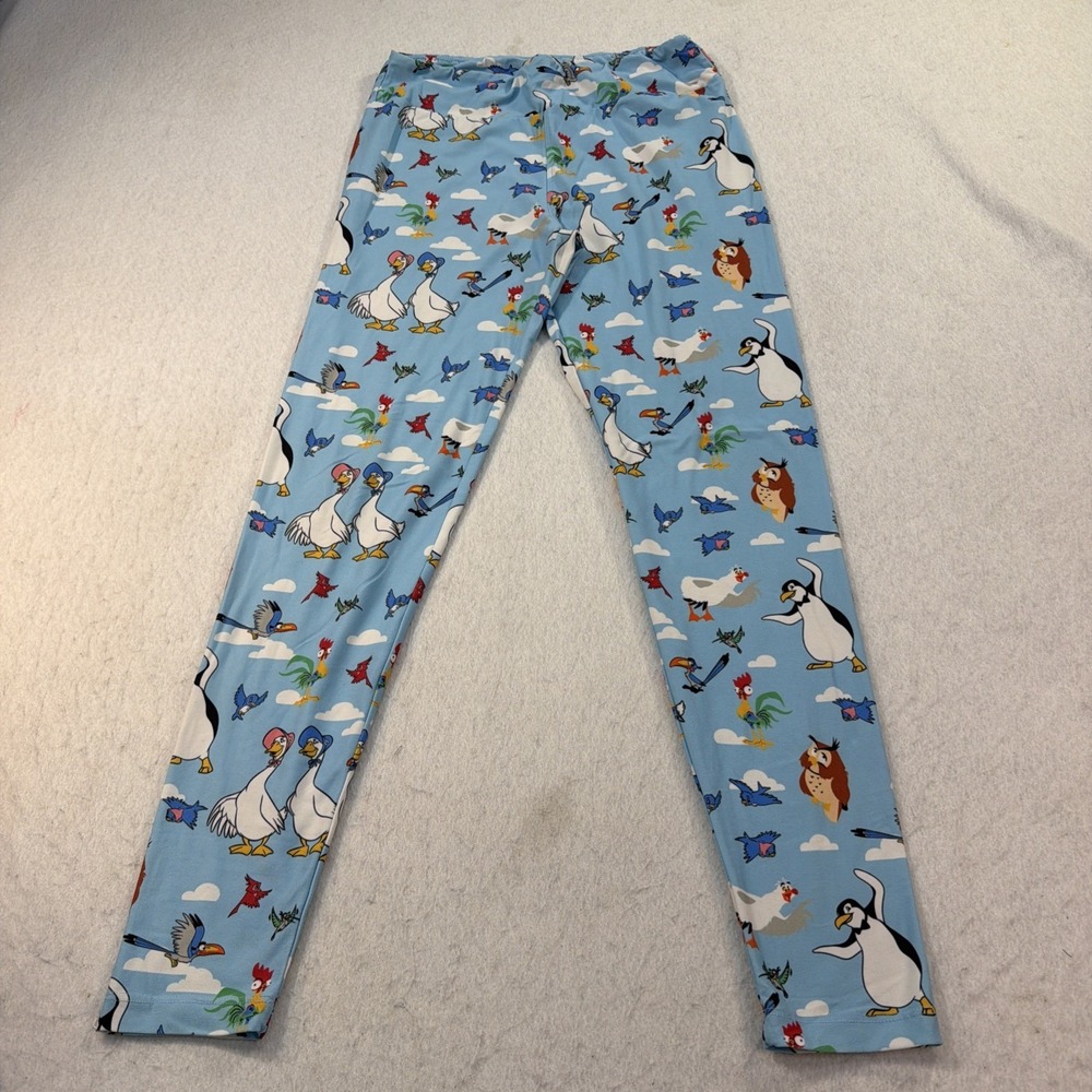 Disney Parks Women's Size Small Birds of a Feather Leggings Sky Blue